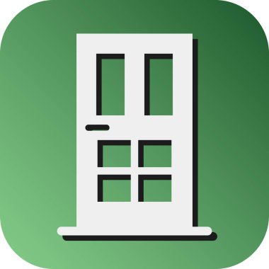 Kişisel ve ticari kullanım için Kapı Vektörü Glyph Gradyan Arkaplan Simgesi