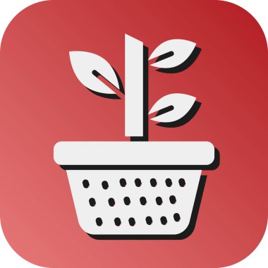 Kişisel ve Ticari Kullanım İçin Bitki Vektörü Glyph Gradyan Arkaplan Simgesi