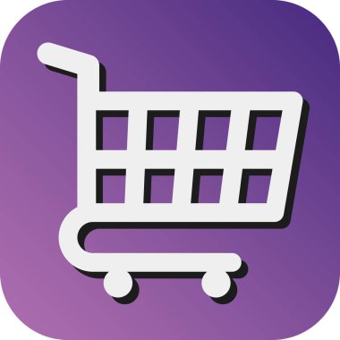 Kişisel ve ticari kullanım için Trolley Vektörü Glyph Gradyan Arkaplan Simgesi