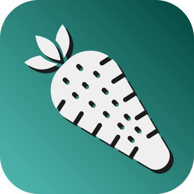 Kişisel ve ticari kullanım için Havuç Vektörü Kabartma Gradyan Arkaplan Simgesi