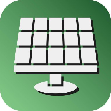 Kişisel ve ticari kullanım için Güneş Paneli Vektörü Gradyan Arkaplan Simgesi