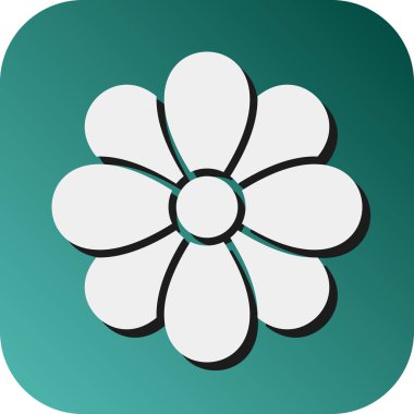 Kişisel ve ticari kullanım için Çiçek Vektörü Kabartma Gradyan Arkaplan Simgesi