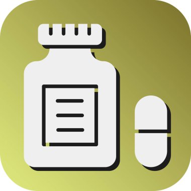 Kişisel ve ticari kullanım için İlaç Vektörü Glyph Gradyan Arkaplan Simgesi