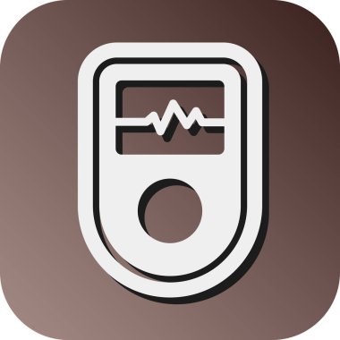 Kişisel ve Ticari Kullanım İçin Nabız Oksmetre Vektör Gradyan Arkaplan Simgesi