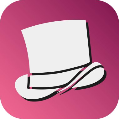 Kişisel ve ticari kullanım için Şapka Vektörü Glyph Gradyan Arkaplan Simgesi