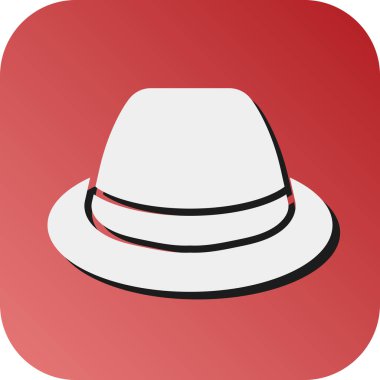 Kişisel ve ticari kullanım için Düz Şapka Vektörü Gradyan Arkaplan Simgesi