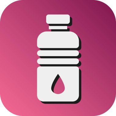 Kişisel ve ticari kullanım için Yağ Şişesi Vektör Gradyan Arkaplan Simgesi