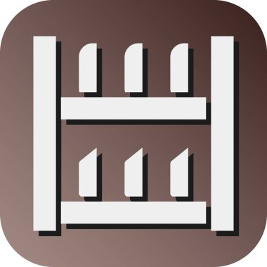 Kişisel ve Ticari Kullanım İçin Çanak Rafı Vektör Kabartma Gradyan Arkaplan Simgesi