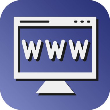 Kişisel ve Ticari Kullanım İçin Web Sitesi Vektörü Glyph Gradyan Arkaplan Simgesi