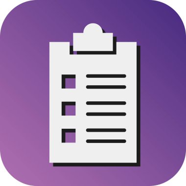 Kişisel ve ticari kullanım için Görev Raporu Vektörü Glyph Gradyan Arkaplan Simgesi