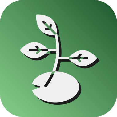 Kişisel ve Ticari Kullanım İçin Filiz Vektörü Glyph Gradyan Arkaplan Simgesi