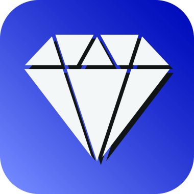 Kişisel ve ticari kullanım için Diamond Vector Glyph Gradyan Arkaplan Simgesi