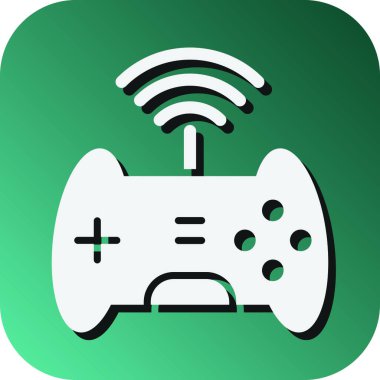 Kişisel ve Ticari Kullanım İçin Çevrimiçi Oyun Vektörü Glyph Gradyan Arkaplan Simgesi