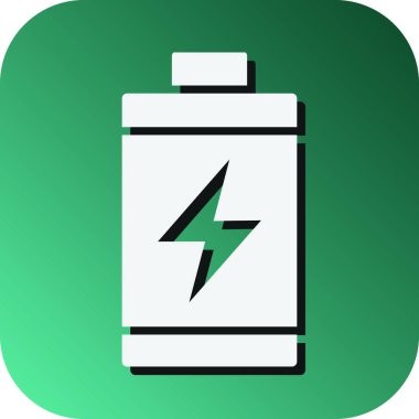 Kişisel ve ticari kullanım için Pil Vektörü Glyph Gradyan Arkaplan Simgesi