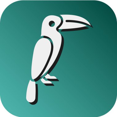 Kişisel ve ticari kullanım için Toucan Vektörü Glyph Gradyan Arkaplan Simgesi