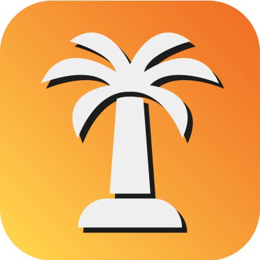 Kişisel ve ticari kullanım için Palmiye Ağacı Vektörü Grafik Arkaplan Simgesi