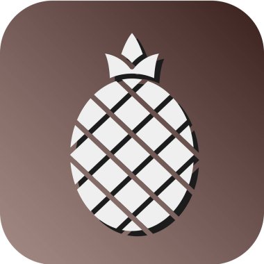 Kişisel ve Ticari Kullanım İçin Ananas Vektörü Glyph Gradyan Arkaplan Simgesi