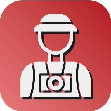 Kişisel ve ticari kullanım için Turist Vektörü Glyph Gradyan Arkaplan Simgesi