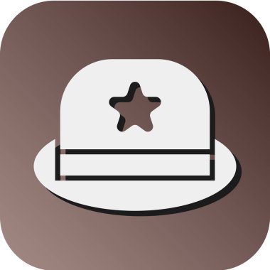 Kişisel ve ticari kullanım için Şapka Vektörü Glyph Gradyan Arkaplan Simgesi