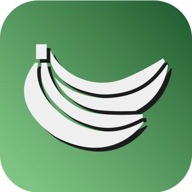 Kişisel ve Ticari Kullanım İçin Muz Vektörü Glyph Gradyan Arkaplan Simgesi