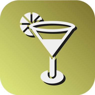 Kişisel ve Ticari Kullanım İçin Kokteyl Vektörü Gradyan Arkaplan Simgesi