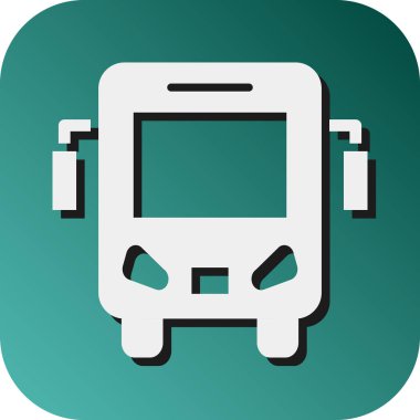 Kişisel ve ticari kullanım için Otobüs Vektörü Glyph Gradyan Arkaplan Simgesi