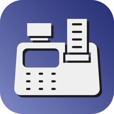 Kişisel ve ticari kullanım için Cash Machine Vector Glyph Gradyan Arkaplan Simgesi