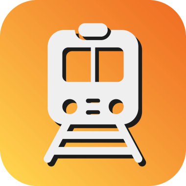 Kişisel ve ticari kullanım için Metro Vektörü Glyph Gradyan Arkaplan Simgesi