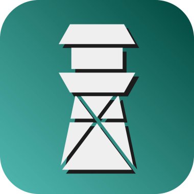 Kişisel ve ticari kullanım için Deniz feneri vektörü Glyph Gradyan Arkaplan Simgesi