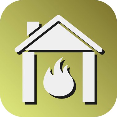 Kişisel ve ticari kullanım için İtfaiye İstasyonu Vektör Gradyan Arkaplan Simgesi