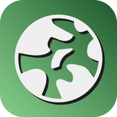 Kişisel ve Ticari Kullanım için Dünya Harita Vektörü Gradyan Arkaplan Simgesi