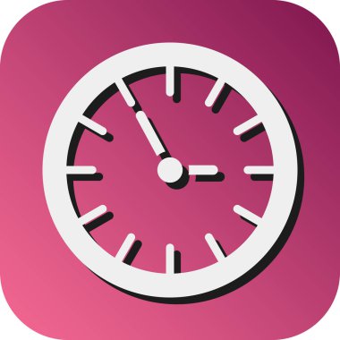 Kişisel ve ticari kullanım için Saat Vektörü Glyph Gradyan Arkaplan Simgesi