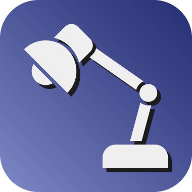 Kişisel ve Ticari Kullanım için Masa Lambası Vektörü Glyph Gradyan Arkaplan Simgesi