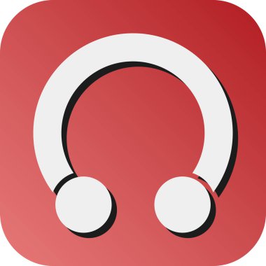Piercings Vektörü Glyph Gradyan Arkaplan Simgesi Kişisel ve Ticari Kullanım