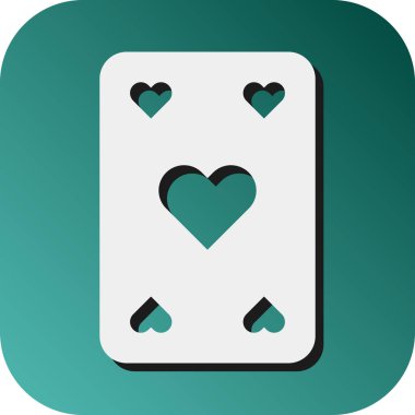 Kişisel ve ticari kullanım için Kart Vektörü Glyph Gradyan Arkaplan Simgesi Oynanıyor