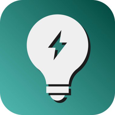 Kişisel ve ticari kullanım için Ampul Vektörü Glyph Gradyan Arkaplan Simgesi