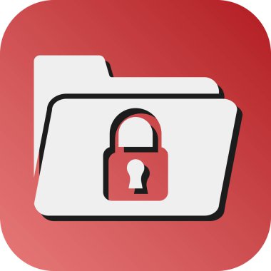 Kişisel ve Ticari Kullanım İçin Kilitli Vektör Gradyan Arkaplan Simgesi