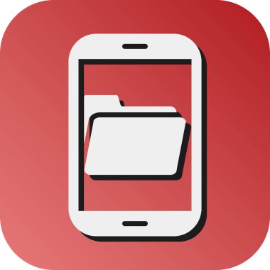 Kişisel ve Ticari Kullanım İçin Mobil Vektör Glyph Gradyan Arkaplan Simgesi