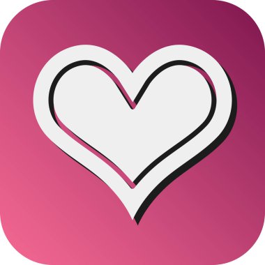 Kişisel ve ticari kullanım için Kalp Vektörü Glyph Gradyan Arkaplan Simgesi