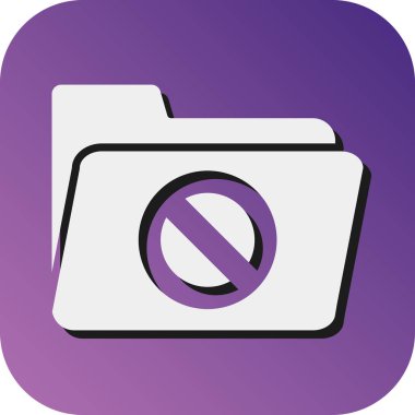 Kişisel ve Ticari Kullanım İçin Yasak İşaret Vektörü Gradyan Arkaplan Simgesi