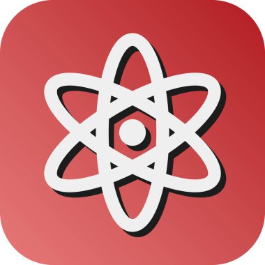 Kişisel ve Ticari Kullanım İçin Atom Vektörü Glyph Gradyan Arkaplan Simgesi