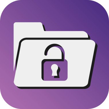 Kişisel ve Ticari Kullanım İçin Kilitli Vektör Kabartma Gradyan Arkaplan Simgesi