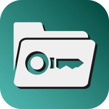 Kişisel ve Ticari Kullanım İçin Anahtar Vektör Glyph Gradyan Arkaplan Simgesi