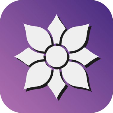 Kişisel ve ticari kullanım için Çiçek Vektörü Kabartma Gradyan Arkaplan Simgesi