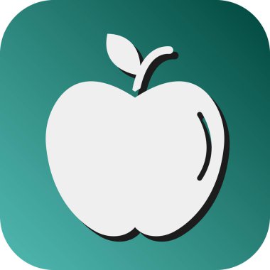 Kişisel ve Ticari Kullanım İçin Apple Vektörü Glyph Gradyan Arkaplan Simgesi