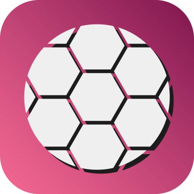 Kişisel ve ticari kullanım için Futbol Vektörü Glyph Gradyan Arkaplan Simgesi