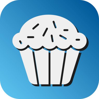 Kişisel ve ticari kullanım için Kek Vektörü Glyph Gradyan Arkaplan Simgesi