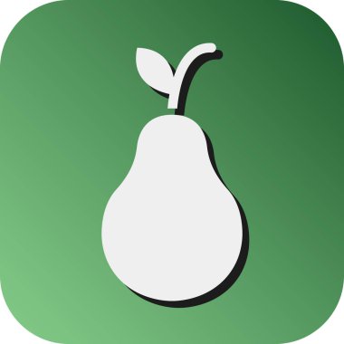 Kişisel ve ticari kullanım için Armut Vektörü Glyph Gradyan Arkaplan Simgesi