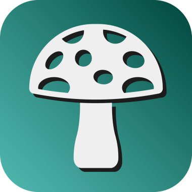 Kişisel ve Ticari Kullanım İçin Mantar Vektörü Glyph Gradyan Arkaplan Simgesi