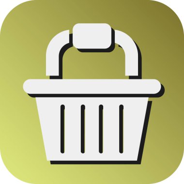 Kişisel ve Ticari Kullanım İçin Piknik Sepeti Vektörü Gradyan Arkaplan Simgesi